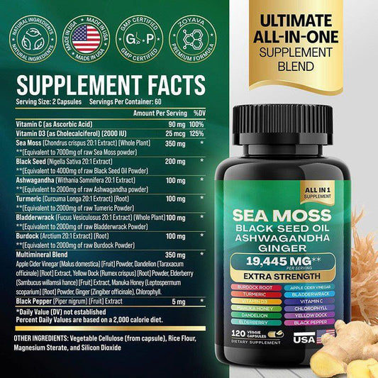 Sea Moss + Black Seed Oil + Ashwagandha